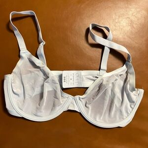 CUUP - The Plunge Sheer Light Blue Underwire Bra